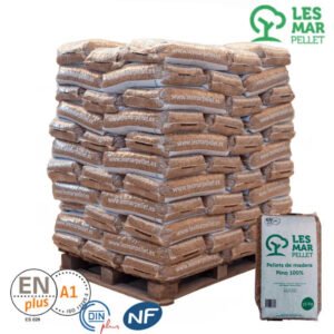 Pallet di 77 sacchi di pellet Lesmar certificato ENPLUS Pin 100% 15Kg